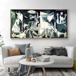 Guernica By Picasso Canvas Paintings Reproductions Famous Wall Art Posters And Prints Pictures Home Decor 240327