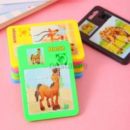 Intelligence toys 1PC Cartoon Animal Jigsaw Puzzles Baby Early Educational Developing Toys for Children Birthday Funny Gifts Kids Montessori Games 24327