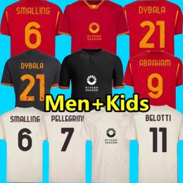 XXXL 4XL 23 24 DYBALA LUKAKU Soccer Jerseys 2023 2024 Final maglia Pellegrini belotti SMALLING Abraham TOTTI Football shirt SANCHES SPINAZZOLA men kids uniform