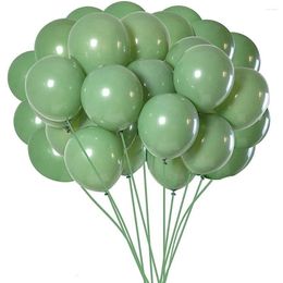 Decorative Flowers 100Pcs Green Balloons Olive Eucalyptus Party Latex Balloon 12 Inch For Women Men Birthday Baby Wedding