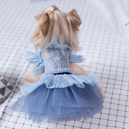 Dog Apparel Dress Handmade Summer Small Clothes Teddy Maltese Yorkshire Schnauzer Cat Puppy Pet Skirt Tutu Princess Dresses
