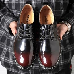 Casual Shoes Fashion Mens Oxford Business Male British Retro Youth Formal For Men High Quality Outdoor Safety