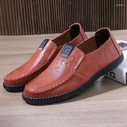 Casual Shoes Spring & Autumn Slip-On Men Leather Fashion Sport Size 39-44
