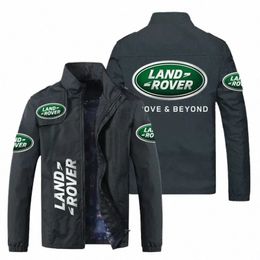 2023 New Autumn Men's Jacket Standing Collar Casual Jacket Land Rover Logo Print Men's Plus Size Jacke g4ef#