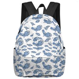 Backpack Datura Retro Pattern Bohemia Student School Bags Laptop Custom For Men Women Female Travel Mochila