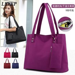 Bag Fashion Women Handbag Large Capacity Shoulder Nylon Casual Tote Purple Mummy Diaper Bags Waterproof