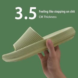 Slippers Slippers Womens Summer Beach Slide Bathroom Anti slip Soft Sole Sandals Fashion Flip Cap Ultra Thin H240326FZU8