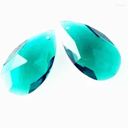 Chandelier Crystal Selling 20pcs/lot 38mm Zircon Green Faceted Pear Pendants For Parts Glass Beads Curtain Accessories Decor