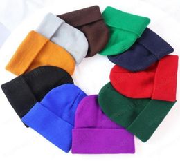 Winter Baby Hat Solid Plain Knit Beanies Thick Knitted Kids Skull Caps Children Ski Hat Warmer Bonnet 24 Colors7399909