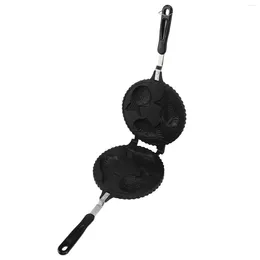 Pans Taiyaki Pan Nonstick With Long Handle Baking Double Pancake Maker Waffle Cake For Outdoor Cafe Kitchen Party Camping