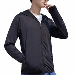 summer UPF 50+ UV Proof Men Skin Coats Hooded Sun Protecti Breathable Cool Thin Windbreaker Plus Size Casual Jackets 4XL z3xS#