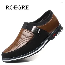 Casual Shoes High Quality Leather Men Fashion Mens Loafers Moccasins Flats Comfortable Men's Driving 48