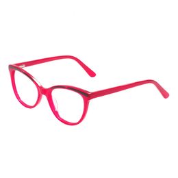 Children Acetate Cat Eye Glasses Frames With Spring Hinge For Prescription Lenses 240313
