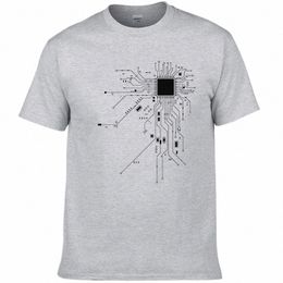 cpu Procor Circuit Diagram T Shirt 2023 Men Summer Cott T-shirt Men's Funny Tops Fi Brand Tees #303 73Zd#