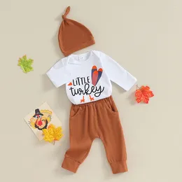 Clothing Sets My First Halloween Baby Girl Boy Outfits Cutest Pumpkin Romper Oneise Print Pants Hat Born Infant Clothes Set