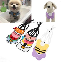 Dog Apparel 11pcs Pet Saliva Towel Adjustable Cute Cartoon Wool Weaved Cat Collar Bib For Daily Party