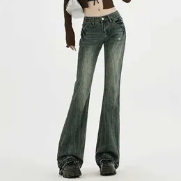 Women's Jeans Cargo Pants For Women American Retro Spring Summer Elastic High Waist Slim Fit Versatile Trousers Streetwear 2024