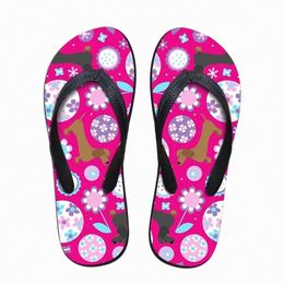 slippers customized Dachshund Garden Party Brand Designer Casual Womens Home Slippers Flat Slipper Summer Fashion Flip Flops For Ladies Sandals g7VW#