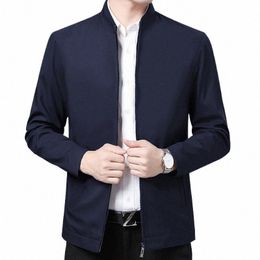 quality Casual Men's Jacket Solid Color Stand Collar Social Jacket Men Spring Autumn New Blazers for Men Office Dr Coat L-3XL 80Ac#