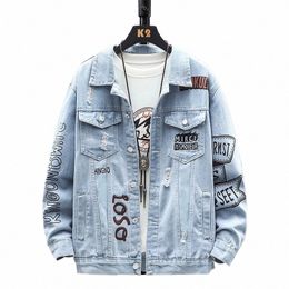 2024 Spring new arrival fi jeans coat male high quality casual denim jacket men,autumn men's casual jackets,plus-size M-3XL i2VK#