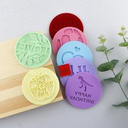 Baking Moulds Animal Letters Acrylic Stamper Birthday Cake Decorating DIY Dessert Supplies Moon Mold Fondant Molds