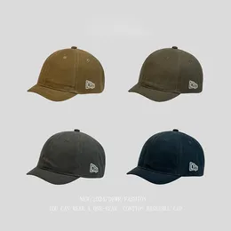 Ball Caps Men's Short Brim Basenall Hat Soft Top Japanese Retro Edge Cap Trendy Brand Yuppie Inch Baseball