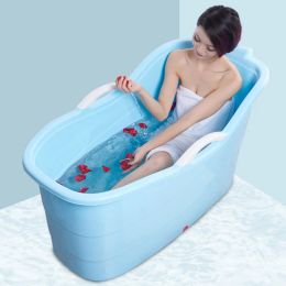 Bathtubs Adults Freestanding Bathtub Anti Slip Mat Foam Protection Bath Tub Plastic Bathtub Thickened Foldable Bathroom Supplies