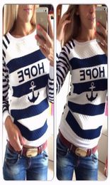 2018 Anchor Printed Hoodies Striped Causal Sweatshirts Tracksuits Sports Suit Swag Paris5084701
