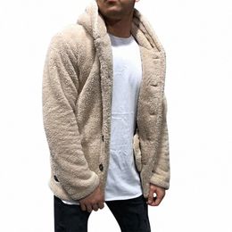 spring Sherpa Fleece Cardigan Plus Size 3XL Fluffy Hooded Jacket Winter Warm Streetwear Unisex Teddy Sweaters F1Z4#