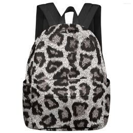 Backpack Skin Texture Leopard Print Large Capacity Men Laptop Bags High School Teen College Girl Student Mochila