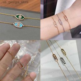 Charm Bracelets s Charm Designer Bracelets For Women 18K Rose Gold Silver Geometric diamond sliding Three Diamond S925 Silver highquality luxury Jewellery gift Y2403