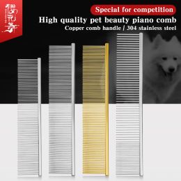 Cellphones Professional Pet Grooming Piano Comb Poodle Pull Hair Open Knot Comb Competition Competitive Dog Pick Hair Style Inline Comb