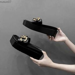 Sandals House Slide Platform Womens Luxury Heel Mule Slide Low Pantov Designer High Summer 2021 Fabric Rubber Roman BL2403