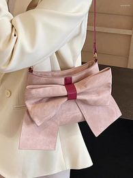 Drawstring Trendy Bow Design Shoulder Crossbody Bags Tote Women Handbags And Purses 2024 Vegan Leather Ladies Messenger Clutches Bag