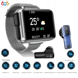 Watches TWS Wireless BT Headset Smart Watch Women Men 1.4 inch Blue Tooth Call Fitness Music Sports Smartwatches 2 in 1 for Android iOS