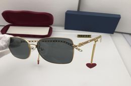 2021 Luxur Top Quality Classic Square Sunglasses Designer Brand fashion Womens Sun Glasses Eyewear Metal Glass Lenses with box 0726587811