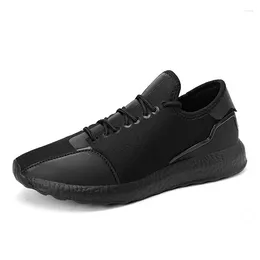 Walking Shoes 2024 Summer Autumn All Black Male Student Large Size 46 Casual Sports Running Mesh Breathable Lazy