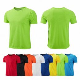 quick-drying Round Neck Sport T-shirt Gym Jerseys Fitn Shirt Trainer Running T-shirt Men Breathable Sportswear Class Service S902#