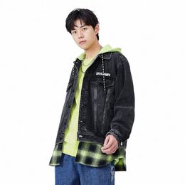 semir Denim Jacket Men Casual Vitality College Style 2022 New Early Spring Boys Hooded Fi Ctrast Colour Jacket R28f#