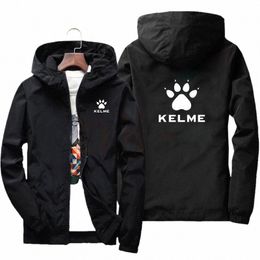 2024 New Spring and Autumn Men's KELME brand Outdoor Cam Men's Zipper Hoodie waterproof Men's Sports Sunscreen Large Jacket L5XB#