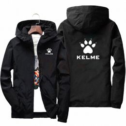 2024 nova primavera e outono masculino kelme marca ao ar livre cam masculino zíper hoodie à prova dwaterproof água esportes protetor solar grande jaqueta l5xb #