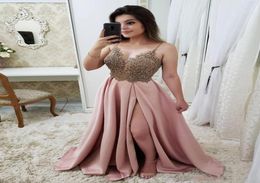 Sexy Side Split Long Prom Dresses With Lace Appliqued Custom Made special Occasion dreses 2020 cheap7708050