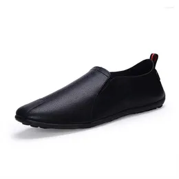 Casual Shoes Men Leather Loafers Flats 2024 Moccasins Soft Slip On For Driving Male Luxury Shoes215