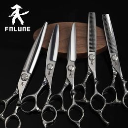 FnLune 6inch Professional Hair Salon Scissors Cut Barber Accessories Haircut Thinning Shear Hairdressing Tools 240315