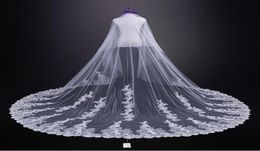 Sparkly Sequins Lace Appliques Long Bridal Veils 3m 35m 4m 45m 5m High Quality Wedding Veil6756107
