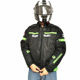 new Kawasaki Off road Motorcycle Riding Suit Spring, Autumn, Summer Men's Motorcycle Riding Suit Anti drop Clothes P4NW#