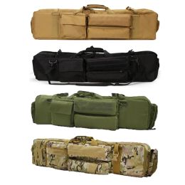 Bags 100cm CP Military Gun Bag Backpack Double Rifle Bag Case For SAW M249 M4A1 M16 AR15 Airsoft Carbine Carrying Bag Protection Case