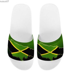 Sandals WHERE ISART 2020 Brand Designer Jamaica Flag Printed Casual Womens Slippers Summer Flip Womens Home Sandals Apartment Pride ShoesL2403