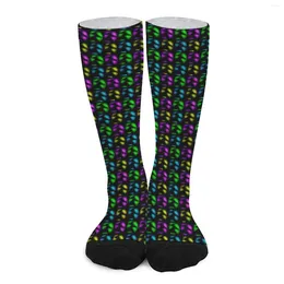 Women Socks Colorful Beads Dot Print Kawaii Stockings Couple Warm Soft Skateboard Winter Pattern Non Skid