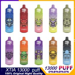 ELFWORLD XTIA T 13000 Puffs Crystal Shell Rechargeable Disposable Devices 20ml Pre-filled Battery Mesh Coil Type CVS MO10000 elf box digital 12k puffs Disposable